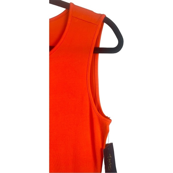 Thalia Sodi Coral Orange Maxi High Low Sleeveless Dress Size Small New. - Picture 3 of 9